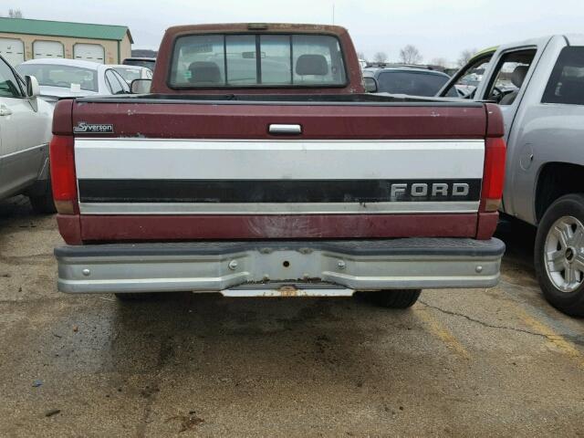 2FTEF14Y8NCA58433 - 1992 FORD F150 MAROON photo 6