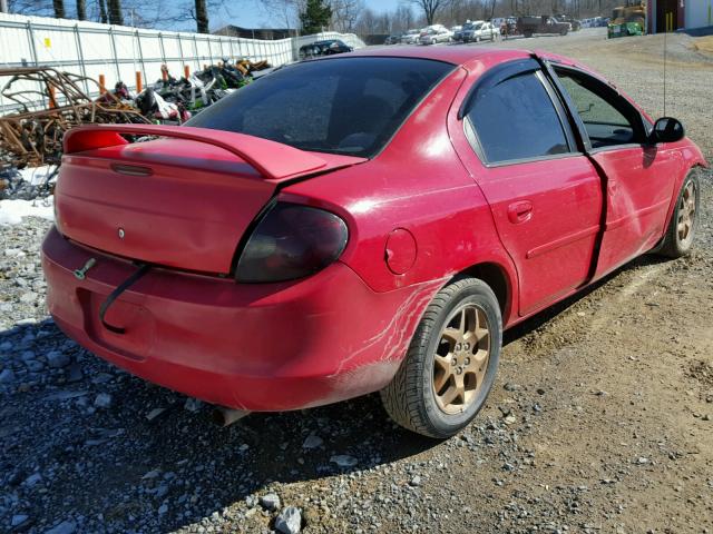 1B3ES56C72D649354 - 2002 DODGE NEON ES RED photo 4