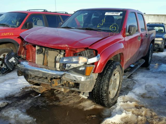 1GCDT136658169530 - 2005 CHEVROLET COLORADO RED photo 2