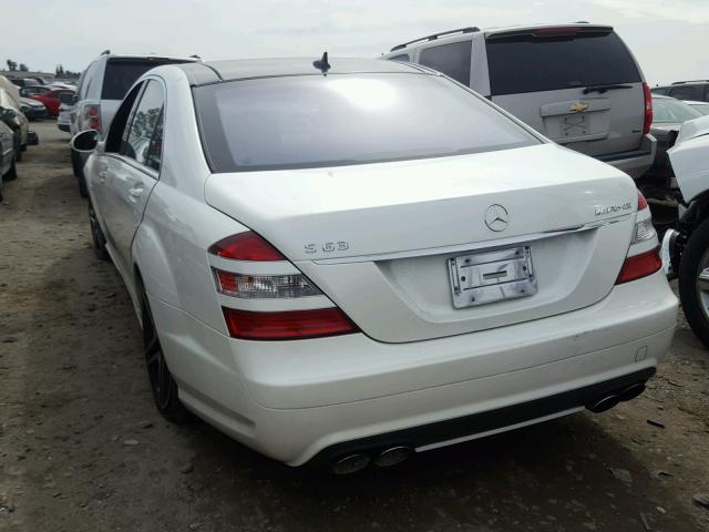 WDDNG77X19A250809 - 2009 MERCEDES-BENZ S 63 AMG WHITE photo 3