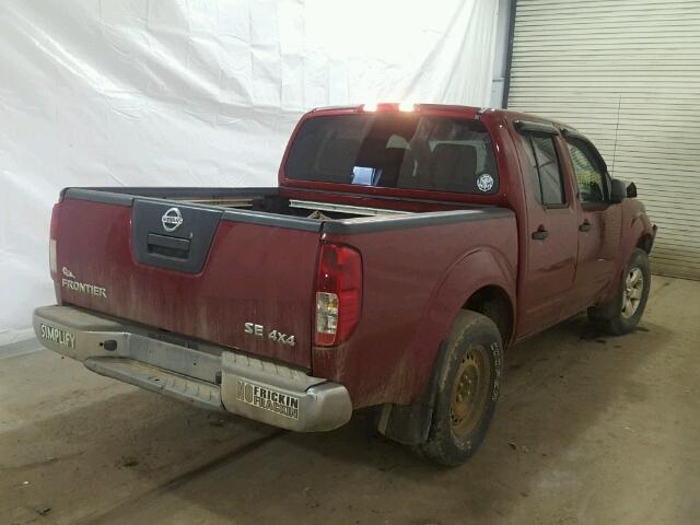 1N6AD07W99C414308 - 2009 NISSAN FRONTIER C RED photo 4