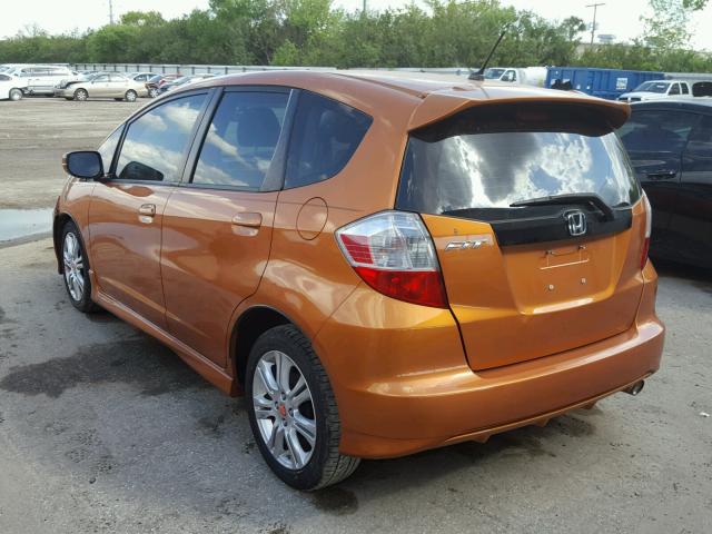 JHMGE8H54BS011572 - 2011 HONDA FIT SPORT ORANGE photo 3