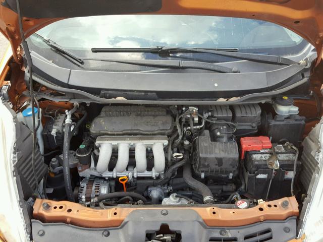 JHMGE8H54BS011572 - 2011 HONDA FIT SPORT ORANGE photo 7