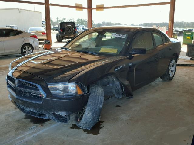 2C3CDXAG6EH368146 - 2014 DODGE CHARGER PO BLACK photo 2