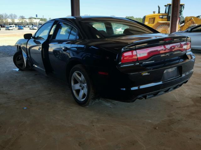 2C3CDXAG6EH368146 - 2014 DODGE CHARGER PO BLACK photo 3