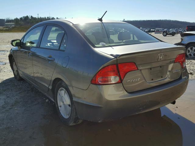 JHMFA36246S026632 - 2006 HONDA CIVIC HYBR GRAY photo 3