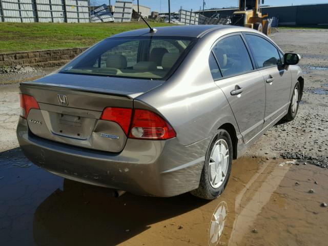 JHMFA36246S026632 - 2006 HONDA CIVIC HYBR GRAY photo 4