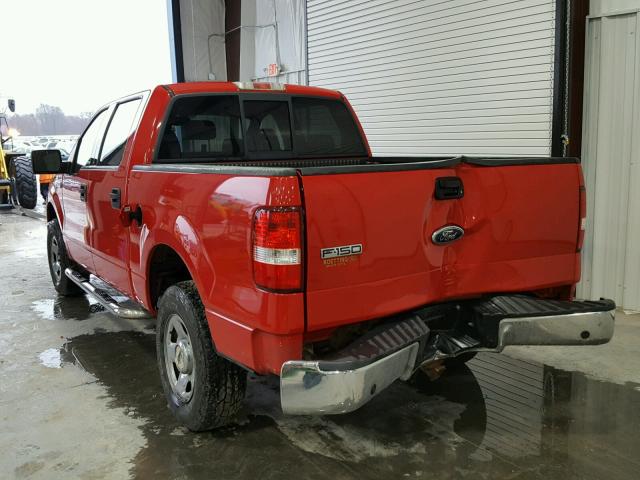 1FTPW14534KC48469 - 2004 FORD F150 SUPER RED photo 3