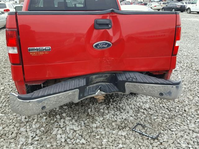 1FTPW14534KC48469 - 2004 FORD F150 SUPER RED photo 9