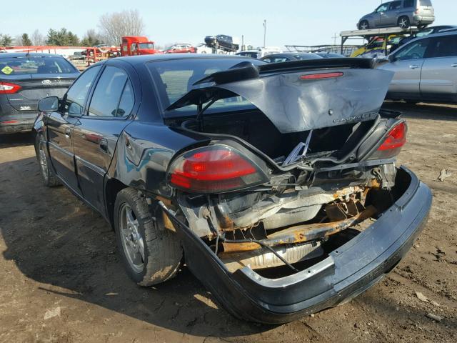 1G2NV52E92M533395 - 2002 PONTIAC GRAND AM G BLACK photo 3