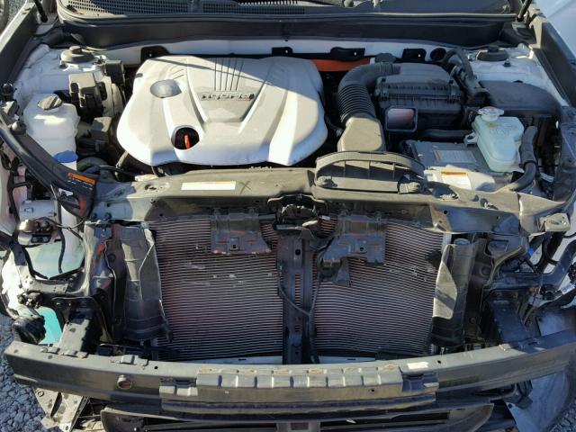 KMHEC4A41FA125593 - 2015 HYUNDAI SONATA HYB WHITE photo 7