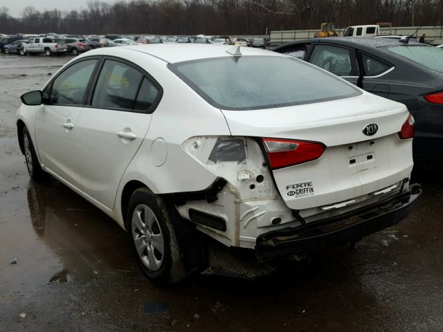 KNAFX4A61G5501537 - 2016 KIA FORTE LX WHITE photo 3