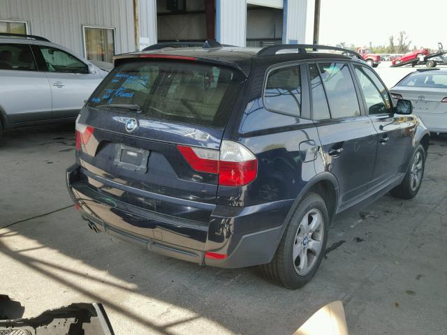 WBXPC934X8WJ21302 - 2008 BMW X3 3.0SI BLUE photo 4