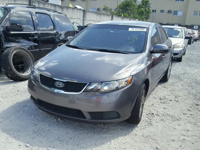 KNAFU4A20D5682003 - 2013 KIA FORTE EX GRAY photo 2