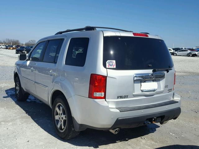 5FNYF48939B005025 - 2009 HONDA PILOT TOUR SILVER photo 3