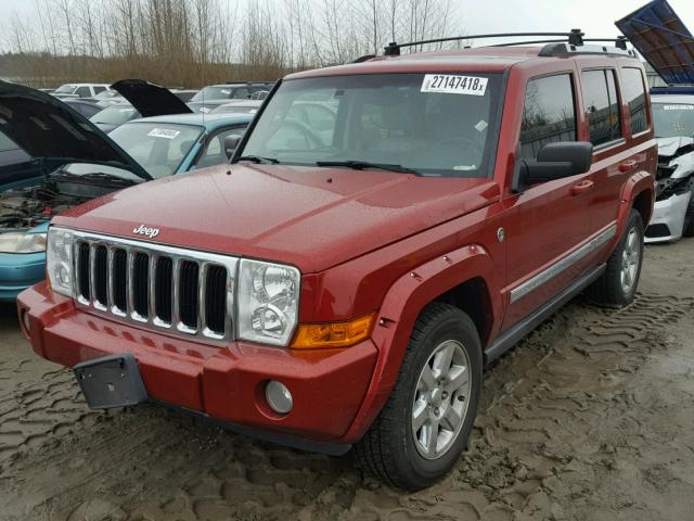 1J8HG58216C291447 - 2006 JEEP COMMANDER წითელი ფოტო 2