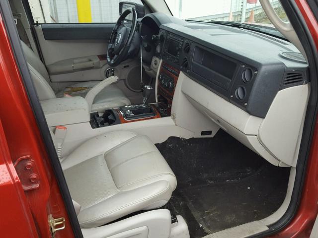 1J8HG58216C291447 - 2006 JEEP COMMANDER წითელი ფოტო 5