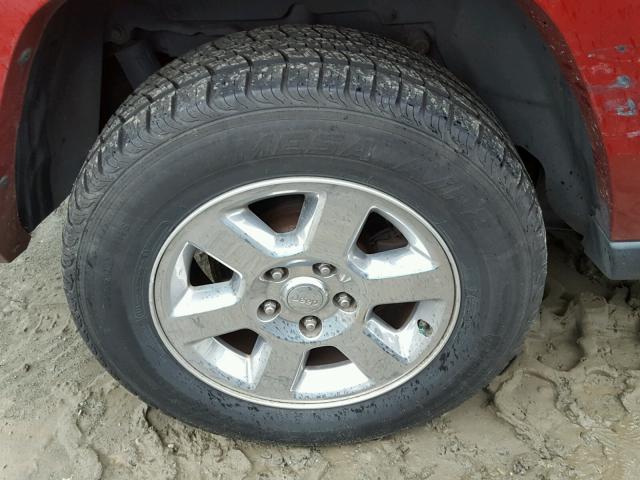 1J8HG58216C291447 - 2006 JEEP COMMANDER წითელი ფოტო 9