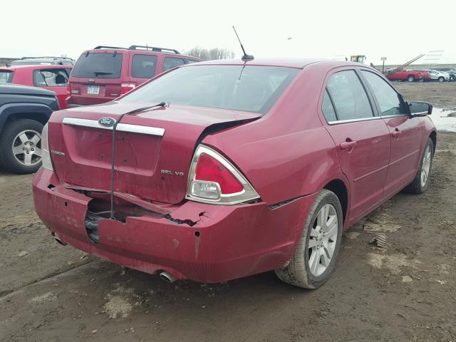 3FAHP08188R152685 - 2008 FORD FUSION SEL RED photo 4