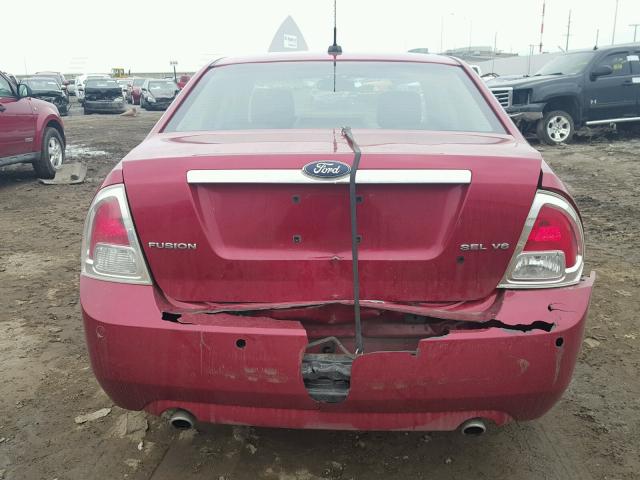 3FAHP08188R152685 - 2008 FORD FUSION SEL RED photo 9