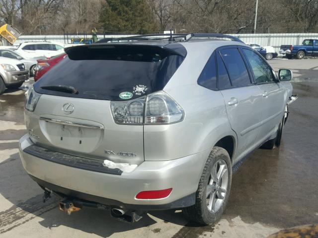 JTJHW31U860016666 - 2006 LEXUS RX 400 HYB SILVER photo 4