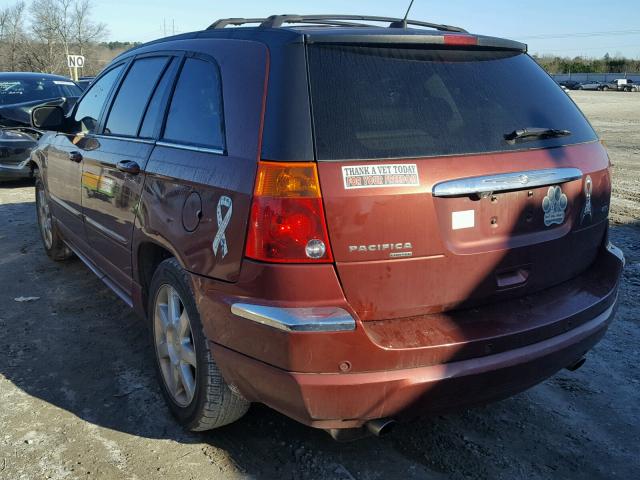 2A8GM78X07R192882 - 2007 CHRYSLER PACIFICA L MAROON photo 3