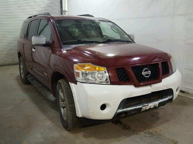 5N1AA08C49N602900 - 2009 NISSAN ARMADA SE RED photo 1