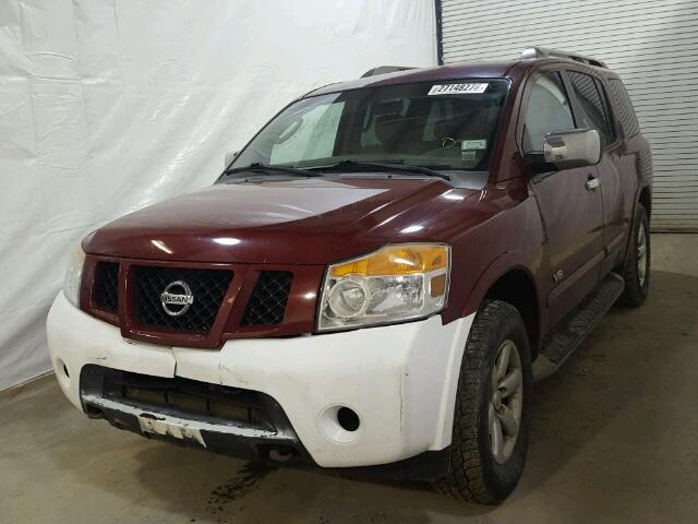 5N1AA08C49N602900 - 2009 NISSAN ARMADA SE RED photo 2