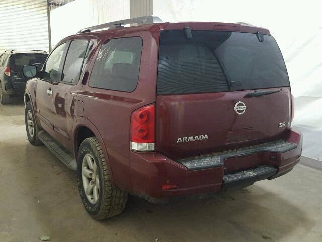 5N1AA08C49N602900 - 2009 NISSAN ARMADA SE RED photo 3