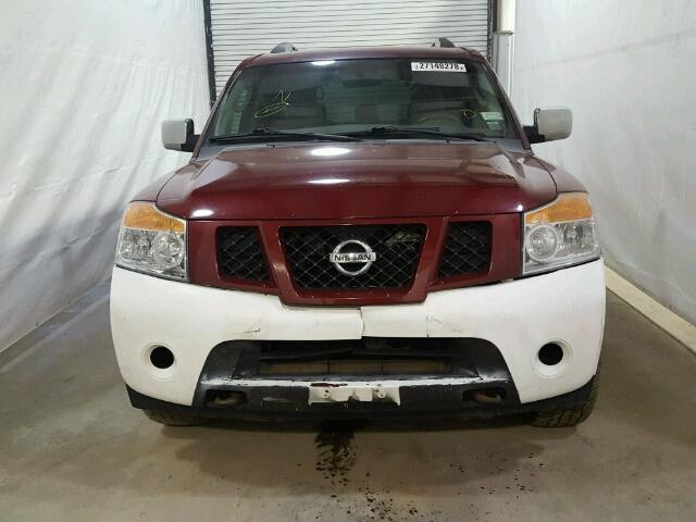 5N1AA08C49N602900 - 2009 NISSAN ARMADA SE RED photo 9