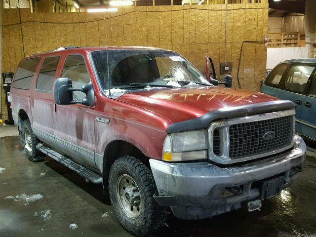 1FMSU41F82EB66498 - 2002 FORD EXCURSION MAROON photo 1