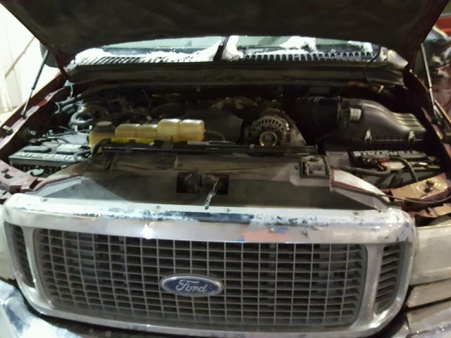 1FMSU41F82EB66498 - 2002 FORD EXCURSION MAROON photo 7