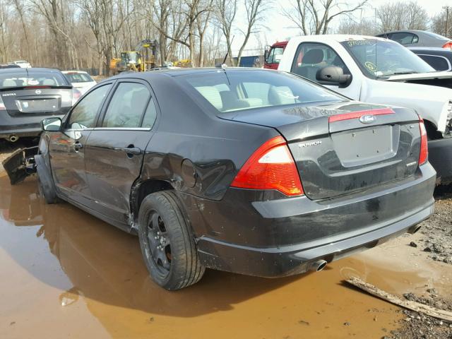 3FAHP0HG9BR267789 - 2011 FORD FUSION SE BLACK photo 3