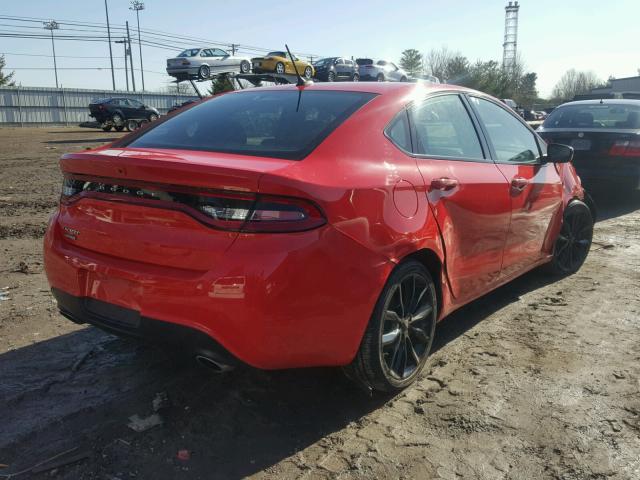 1C3CDFBB3GD728454 - 2016 DODGE DART SXT ORANGE photo 4