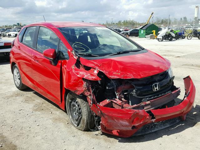 3HGGK5G54HM712707 - 2017 HONDA FIT LX RED photo 1