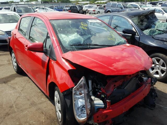 JTDKTUD36CD525802 - 2012 TOYOTA YARIS RED photo 1