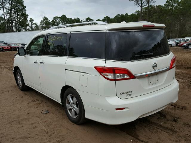 JN8AE2KP6E9102051 - 2014 NISSAN QUEST S WHITE photo 3