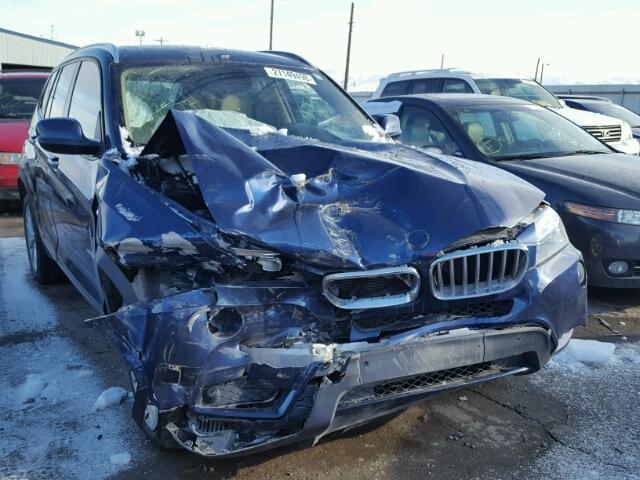 5UXWX9C51E0D43149 - 2014 BMW X3 XDRIVE2 BLUE photo 1