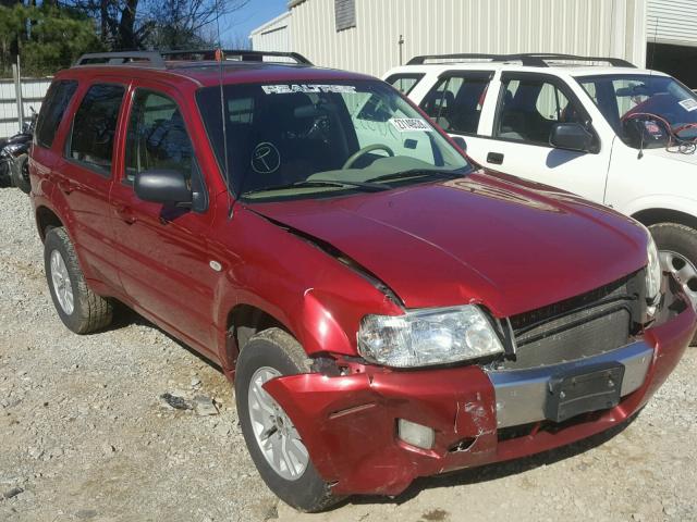 4M2YU56106KJ15595 - 2006 MERCURY MARINER RED photo 1