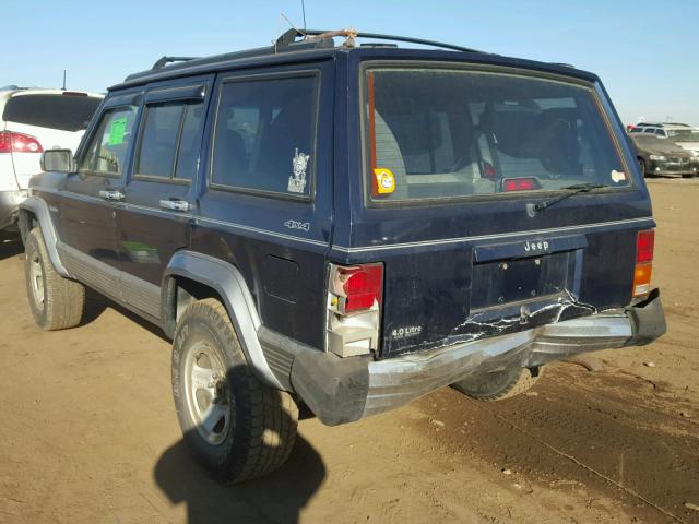 1J4FJ78S5TL229261 - 1996 JEEP CHEROKEE C BLUE photo 3