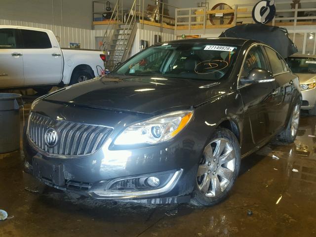 2G4GN5EX6E9181083 - 2014 BUICK REGAL PREM CHARCOAL photo 2