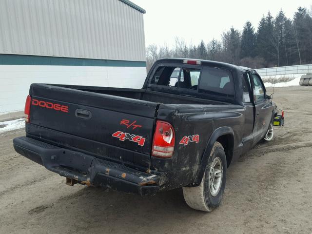 1B7GG22N3YS658751 - 2000 DODGE DAKOTA BLACK photo 4