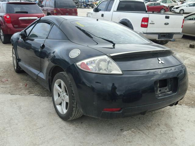 4A3AK24F07E027623 - 2007 MITSUBISHI ECLIPSE GS BLACK photo 3