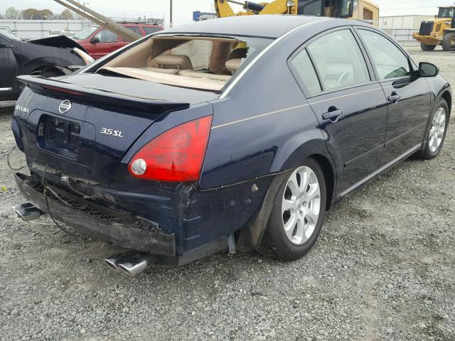 1N4BA41E27C842621 - 2007 NISSAN MAXIMA SE BLUE photo 4