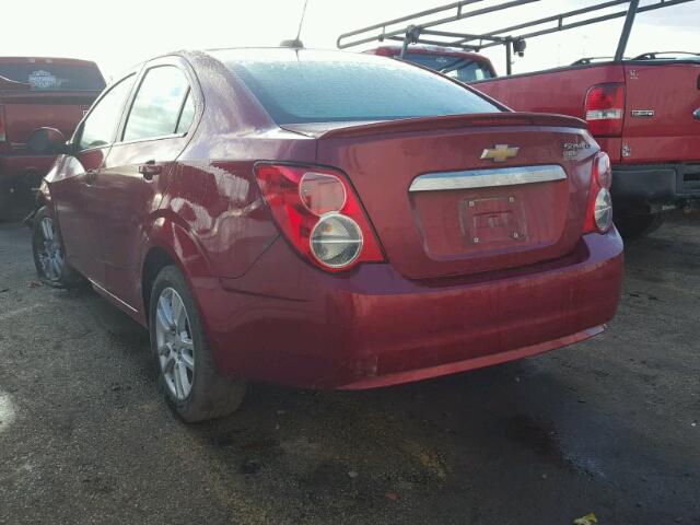 1G1JC5SH8F4160942 - 2015 CHEVROLET SONIC LT RED photo 3