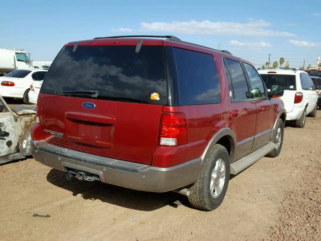 1FMPU17L74LA53643 - 2004 FORD EXPEDITION RED photo 4