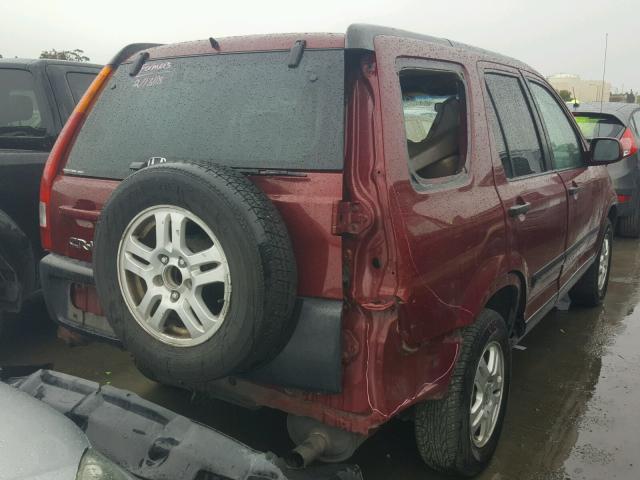 JHLRD78863C047490 - 2003 HONDA CR-V EX BURGUNDY photo 4