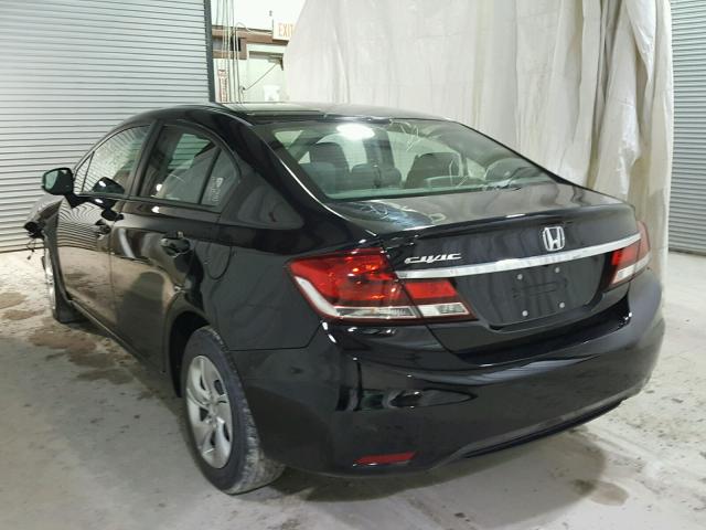 2HGFB2F52DH522523 - 2013 HONDA CIVIC LX BLACK photo 3