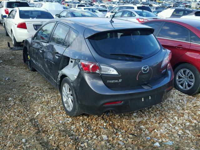 JM1BL1L78D1777119 - 2013 MAZDA 3 I GRAY photo 3