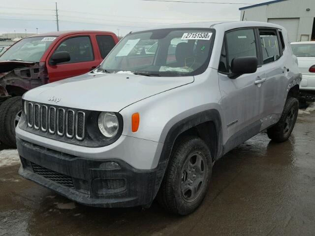 ZACCJBAB3HPG00930 - 2017 JEEP RENEGADE S SILVER photo 2